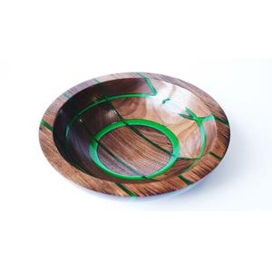 Bol en bois élégant fait main sans BPA en résine époxy, alliant la beauté du bois dur naturel avec une surface polie et lisse - Product Image 1