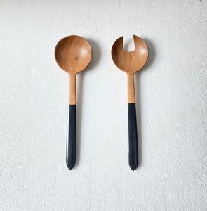 Service à salade en bois et résine de haute qualité, idéal pour servir la salade à la maison, dans la cuisine, lors de fêtes et d'événements, au prix de gros d'usine. - Product Image 3