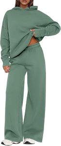 Conjunto de Sudadera con Capucha Oversize y Pantalones de Chándal de Forro Polar Premium para Mujer, Conjunto Deportivo de Sudadera con Capucha y Pantalones de Chándal para Mujer - Product Image 1