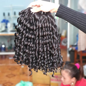 Vente en gros d'extensions de cheveux humains vietnamiens 100% pour PIXIE CUT perruque colorée 150g 6 \ "Super Double Drawn Super Double Drawn" - Product Image 5