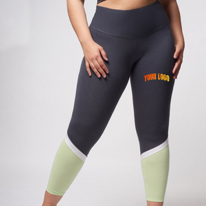 Leggings Femme Personnalisables à Logo, Taille Haute, Longueur Mi-Mollet, Sportifs, Extensibles, en Tricot Spandex Polyester, Couleur Unie, Imprimé Droit du Bas de la Jambe - Product Image 4