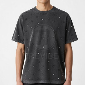 Camiseta de Último Diseño con Color Personalizado, 100% Algodón, Secado Rápido, Tela Suave y Transpirable con Pedrería para Uso en Exteriores - Product Image 3