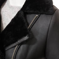 Veste en cuir d'agneau de haute qualité pour femmes, écologique, avec poches zippées, respirante, service de personnalisation du logo OEM