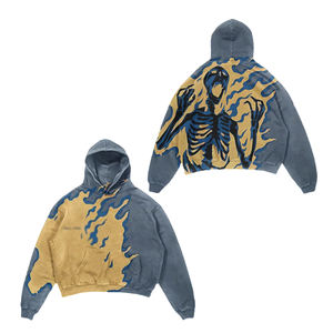 Sweat à capuche brodé OEM en gros, pull en coton personnalisé, style streetwear, vêtements de mode à prix abordable, unisexe - Product Image 3