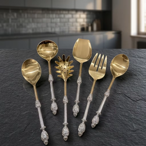 Ensemble de cuillères et fourchettes à salade en bois naturel pour saladiers, cuisine, table à manger, restaurant et usage domestique - Product Image 6