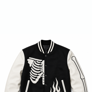 <b>Custom</b> Trending Men's Varsity <b>Jacket</b> Embroidery 100% Wool High Quality Patchwork Casual Streetwear Reversible Eco-Friendly - Product Image 4