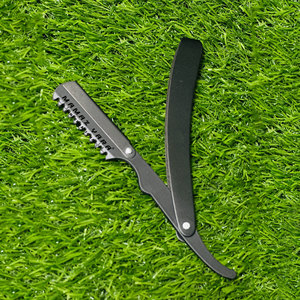 Professional Barber Razor for Men with Folding Design Stainless Steel <b>Swing</b> Lock Thinning Razor for Haircut and Beard Shaving - Product Image 6