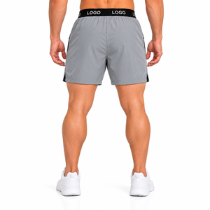 Wholesale <b>Mens</b> Athletic <b>Shorts</b> 2 in 1 Workout <b>Shorts</b> Compression Liner Jacquard Waistband Fitness Running <b>Shorts</b> Custom <b>Shorts</b> - Product Image 2