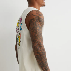 Workout Men's Tank tops 100% Cotton Fleece Gym Running Jogging Workout Vest Custom <b>Logo</b> Design OEM High Quality Premium Product - Product Image 3