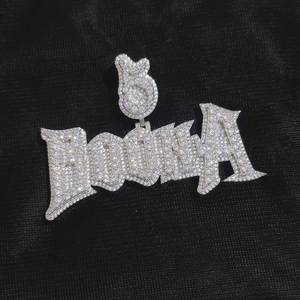 Mens Lab Grown Diamond 925 Silver <b>Custom</b> <b>Name</b> Pendant Iced Out Gothic Letter Statement <b>Necklace</b> Luxury Fashion Jewellery Premium - Product Image 6