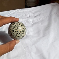 Sphère de Jaspe Dalmatien Naturel Polie, Pierre Tachetée pour la Guérison par les Cristaux, Décoration d'Intérieur, Méditation, Reiki, Cadeau, Vente en Gros