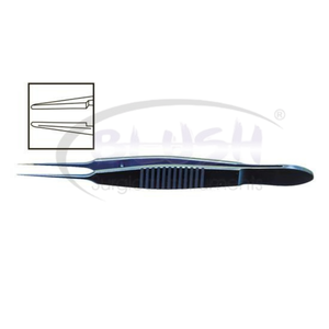 Pinzas de Sutura McPherson de Punta Recta de 0.3mm, Instrumento Quirúrgico Oftálmico de Titanio para Microcirugía, por Blush Surgical - Product Image 3