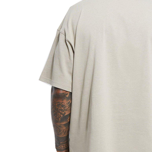 Camiseta de Hombre de Alta Calidad, Cuello Redondo, Hombros Caídos, 100% Algodón, Estampado Personalizado, Estilo Cuadrado, Largo, Ecológica - Product Image 5