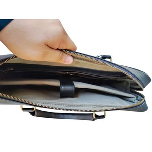Elegant Genuine Saffiano Leather Laptop <b>Bag</b> Soft Satchel <b>Bag</b> Computer Messenger Design <b>for</b> Office Travel <b>Men</b> Women - Product Image 5