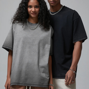 T-shirts vintage 100 % coton personnalisés avec impression sur mesure, vente en gros, grandes tailles, dégradé de couleurs et lavage vieilli - Product Image 2