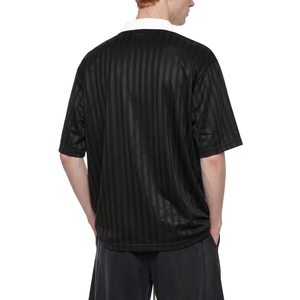 Camiseta de Fútbol Vintage Personalizada para Hombre, Camiseta de Fútbol a Rayas al por Mayor, Camiseta Deportiva con Cuello en Contraste - Product Image 5