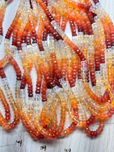 Natural Mexican Fire <b>Opal</b> Shaded Faceted Rondelle Gemstone Beads Strand for Jewelry Making <b>Necklace</b> Bracelet Earrings Wholesale - Product Image 3