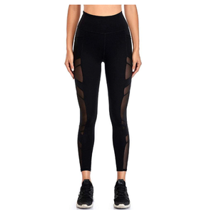 Pantalones de Yoga Negros de Cintura Alta a la Moda, Leggings Deportivos Transpirables de Algodón para Mujer, para Gimnasio y Fitness - Product Image 3