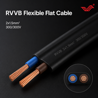 Flaches Flexibles Kupferkabel PVC-Ummantelt 300V 500V Doppeldraht für Innenanlagen und Geräteverkabelung