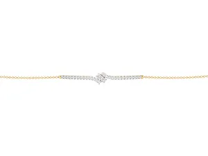 EtherStar Jewels - Brazalete de Diamantes con Diseño de Curva en S de 1.0 Quilates en Oro de 18K para Mujer - Product Image 5