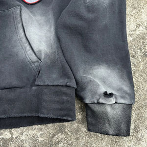 Custom Logo Zipper-Up Oversized Hip Hop DTG Print Patches <b>Hoodies</b> Polyester/Cotton/Fleece Heavyweight High <b>Men</b> <b>Hoodies</b> - Product Image 3