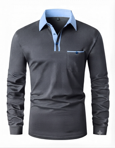 Polo de Manga Corta para Hombre, Cuello con Ribete, Logotipo Personalizado, Polo Casual de Golf para Hombre, Venta al Por Mayor - Product Image 6