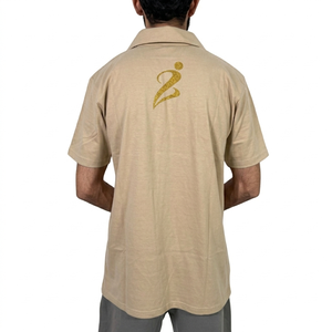 Chemises pour hommes en coton 100% avec logo OEM, grandes tailles, couleur unie, manches courtes, motif été, polos pour hommes - Product Image 6
