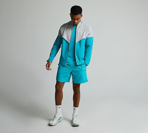Men's Color Blocking Windproof windbreaker <b>Jacket</b> Zipper Closure Sporty Style <b>Summer</b> Polyester Material Stand Collar Regular Fit - Product Image 1