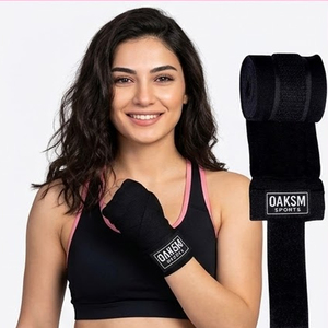 Vendas profesionales para manos de 180 pulgadas (4.5 metros) para MMA, semi-elásticas, con soporte para muñeca y protección para nudillos, para entrenamiento. - Product Image 5