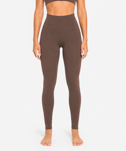 Leggings de compression sans coutures pour femmes, taille haute, effet ventre plat, pour la gym, le yoga, doux, extensibles, anti-transparence, OEM - Product Image 5