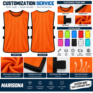 Pettorales de Entrenamiento de Fútbol Sublimados Personalizados, Ligeros, Transpirables, de Malla, de Secado Rápido, para Prácticas de Fútbol, Chalecos para Entrenamientos de Equipo, OEM - Product Image 4
