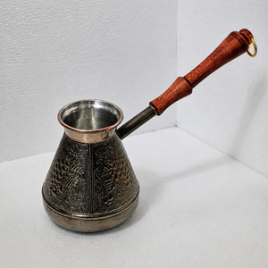 Cafetera Turca Artesanal Cezve Ibrik, Calentador de Café de Cobre con Mango de Madera, Olla para Derretir Leche y Mantequilla, Estilo Árabe/Griego - Product Image 2