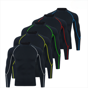 T-shirt de compression pour homme Streetwear Elite, couleur unie, extensible, respirant, pour la gym, l'entraînement et le sport - Product Image 2
