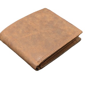 <b>Men's</b> Genuine Leather Vintage Fold Wallet Handmade Short Style Daily Use Fold Coin <b>Pouch</b> Short Win Button <b>for</b> Boys' Travel - Product Image 5