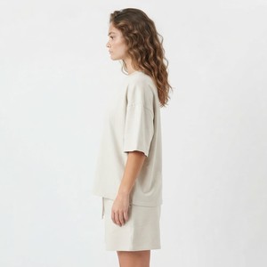 Custom Solid Color Summer <b>Twin</b> <b>Set</b> for Women Youth and Adults Wholesale Cotton T Shirts With Shorts <b>Twin</b> <b>Set</b> Elastic Waist - Product Image 3