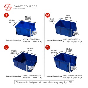 Accesorios de Almacenamiento Industriales Multifuncionales para Tablero Perforado Metálico con Soporte para Contenedores de Plástico Ajustable en Altura para Taller - Product Image 3