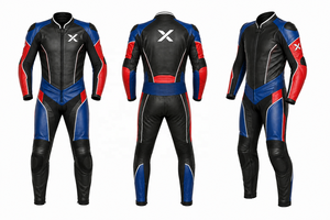 Combinaison de moto en cuir personnalisée avec logo imprimé |   Hiver |   Noir Rouge Bleu |   Fabricant OEM ODM |   Qualité de conception haut de gamme - Product Image 5