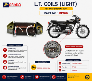 Bobina de encendido Suzuki 12V de calidad de exportación para repuestos de motocicletas en India. - Product Image 4