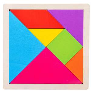 Wudly, rompecabezas Tangram de madera Multicolor de 8 piezas, juguete educativo de desarrollo mental seguro para niños certificado para niños de más de 3 años - Product Image 5