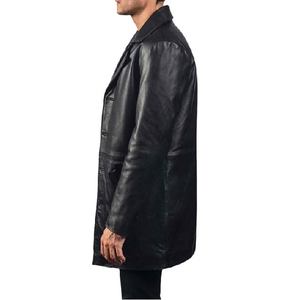 Manteau long pour homme, couleur noire, vêtements d'hiver de qualité supérieure, élégant, chaud, manteau élégant et tendance, design durable de haute qualité - Product Image 3