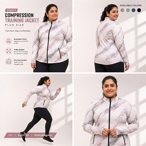 Customized Printed Plus Size Training Jacket Ladies Yoga Wear <b>Compression</b> Full Zipper Jackets Spandex Polyester Sportswear Top - Product Image 5