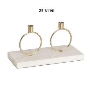 ZE-3202G Round Black Natural Wood Candle <b>Stand</b> with 4 Taper Candle Holders for Christmas Home Decoration ZAHID EXPORTS - Product Image 3