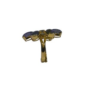 Wedding Wear 925 Sterling Silver Gold Plated Jewelry <b>Labradorite</b> Gemstone Women Wear Classic <b>Ring</b> - Product Image 4