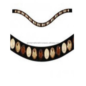 Bandeau frontal décoratif en cristal Équipement de cheval en cuir de meilleure qualité au prix de gros Toutes les tailles personnalisées disponibles - Product Image 4