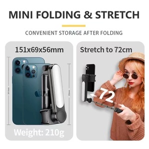 Oferta Especial: <span class=keywords><strong>Estabilizador</strong></span> de <span class=keywords><strong>Gimbal</strong></span> <span class=keywords><strong>L09</strong></span>, Trípode Inalámbrico, Palo Selfie con Rotación de 360°, Antivibración, con Luz de Relleno - Product Image 4