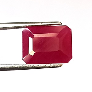พลอยทับทิมแอฟริกันธรรมชาติ 5.55 กะรัต ทรงเหลี่ยมมรกต - Product Image 6