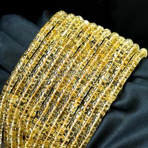 Natural Citrine Smooth Heishi Beads Loose Gemstone Beads Strand 4-5MM Citrine Beads For Jewelry Making Wholesale Bulk Supplies - Product Image 6