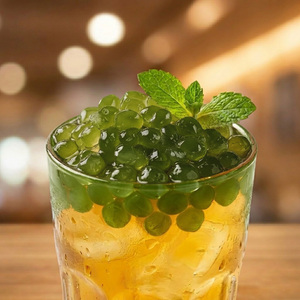 Matcha Crystal Jelly Balls <b>Bubble</b> <b>Tea</b> <b>Ingredients</b> For Mocktails Fruit <b>Tea</b> Companion Q-Bounce Ready To Eat For Iced <b>Tea</b> - Product Image 3