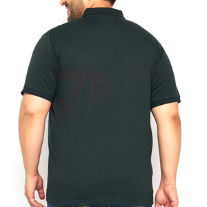 Polo pour hommes personnalisé OEM à manches courtes, grande taille, en coton respirant, avec impression sérigraphiée, motif uni, coupe oversize - Product Image 2