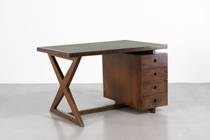 Juego de Escritorio y Silla de Oficina Estilo Pierre Jeanneret, Escritorio Administrativo de Madera Maciza con Estructura en X y Gabinete de 3 Cajones para Estudio, Venta al Por Mayor - Product Image 6